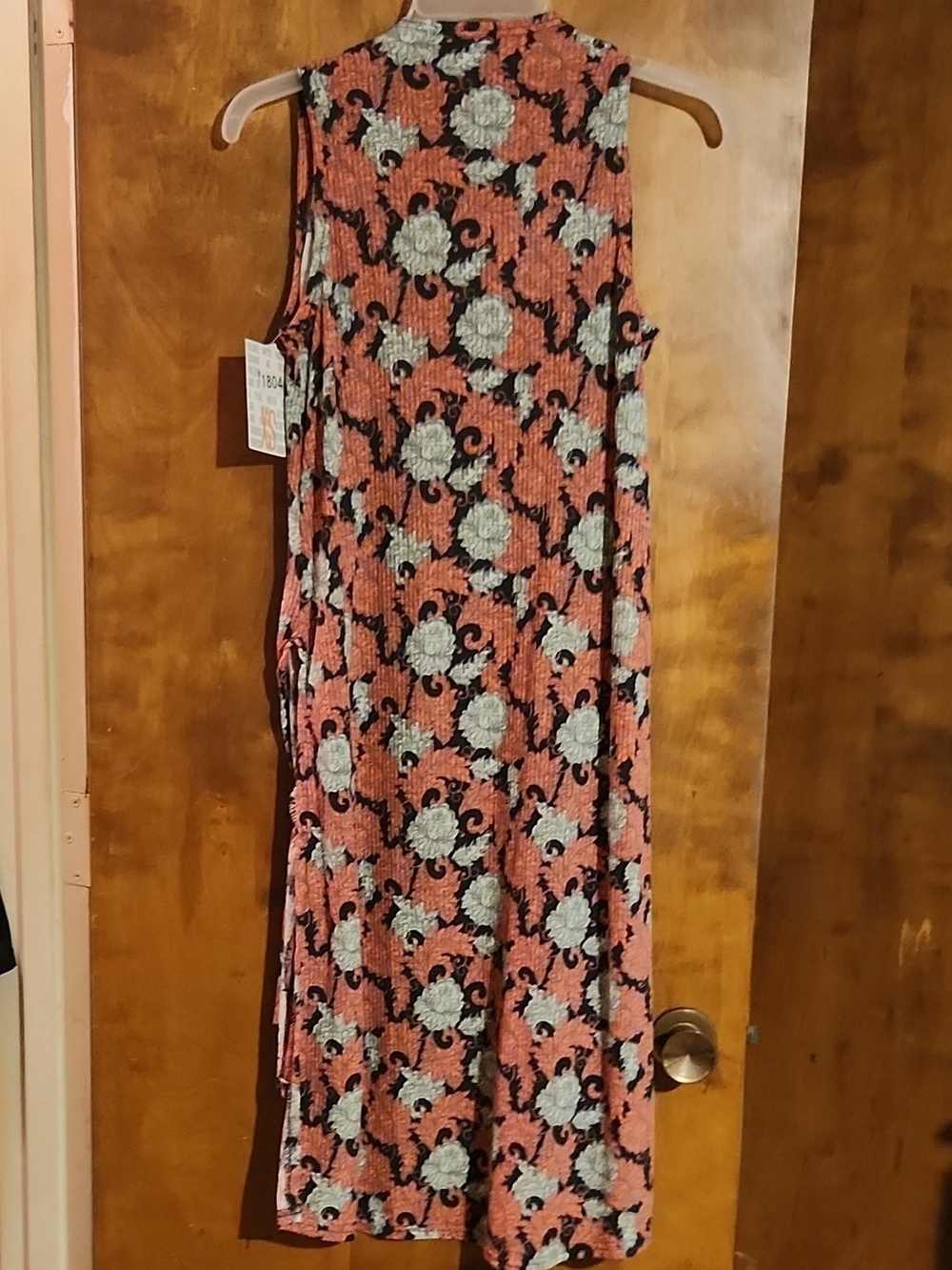 LuLaRoe Pink Floral Sleeveless Duster